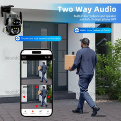 5K 10MP Tuya Dual Lens PTZ WIFI Camera