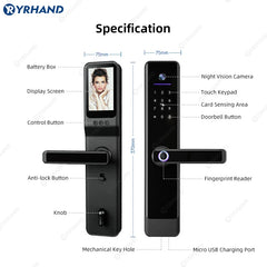 YRHAND Tuya Wifi Camera Video Intercom Lock App Remote
