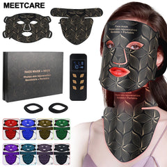 LED 8 Colors Face Mask and Neck Red Light