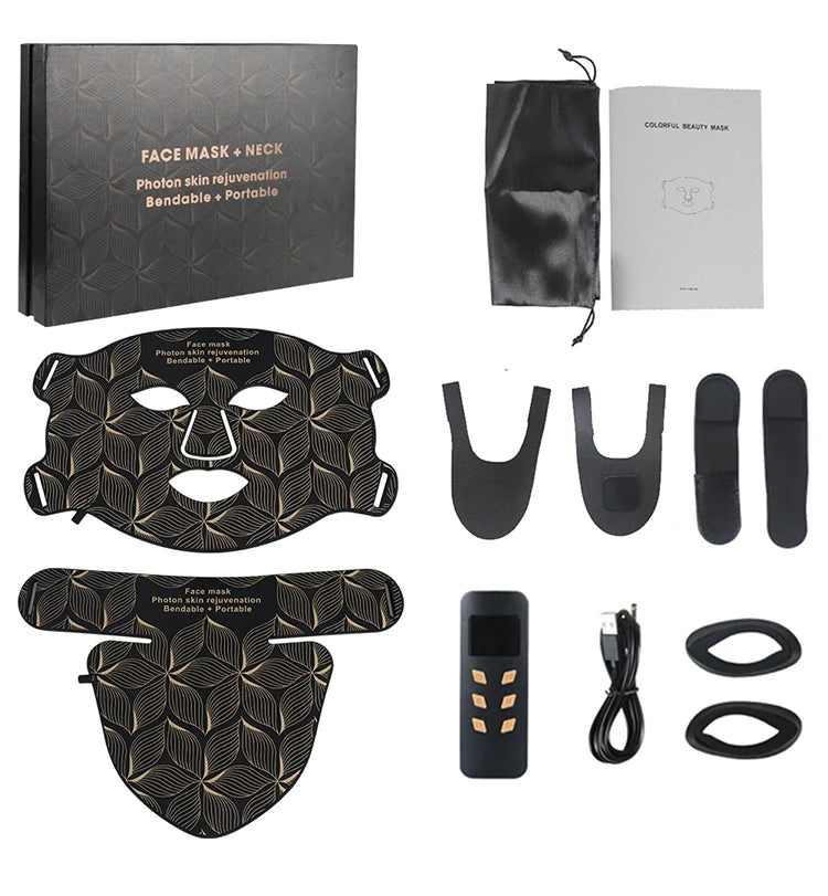 8 Colors LED Face Mask with Neck Near Infrared