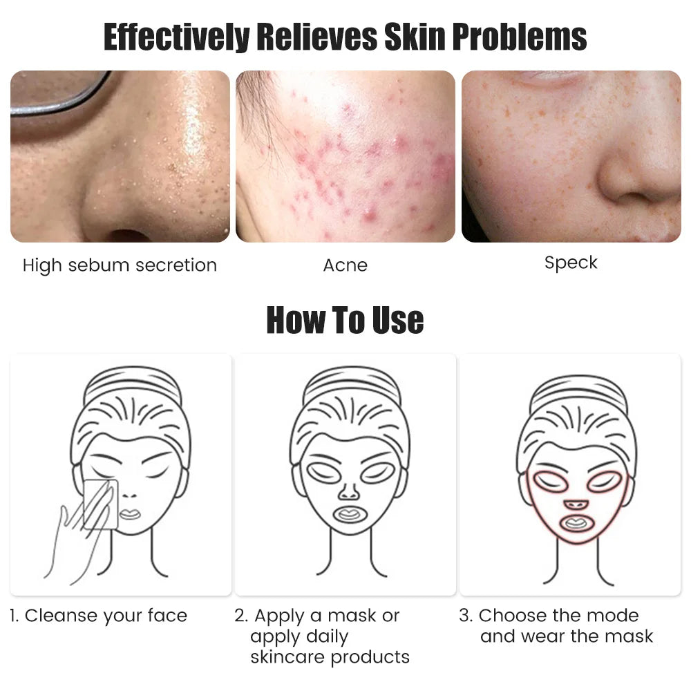 Rechargeable Facial LED Mask 7 Colors