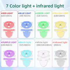 LED 8 Colors Face Mask and Neck Red Light