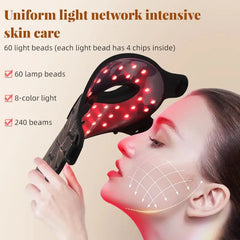 8 Colors LED Face Mask with Neck Near Infrared