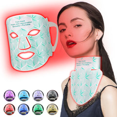 8 Colors LED Face Mask with Neck Near Infrared