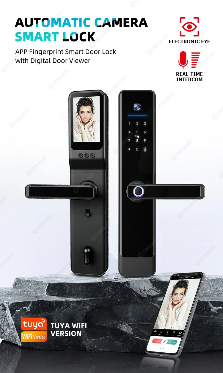 YRHAND Tuya Wifi Camera Video Intercom Lock App Remote