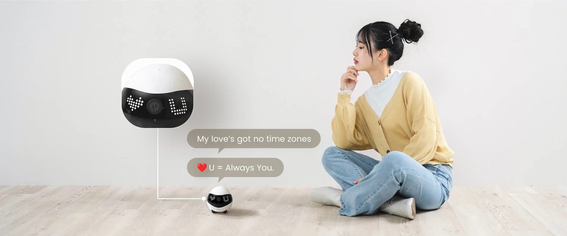 Enabot EBO AIR 2 Companion Robot 2K Home Security Pet Camera
