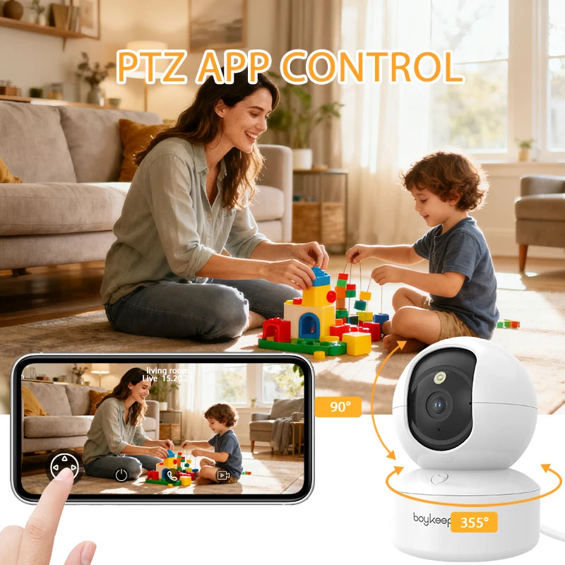 Boykeep 3MP Pet Camera with Phone App