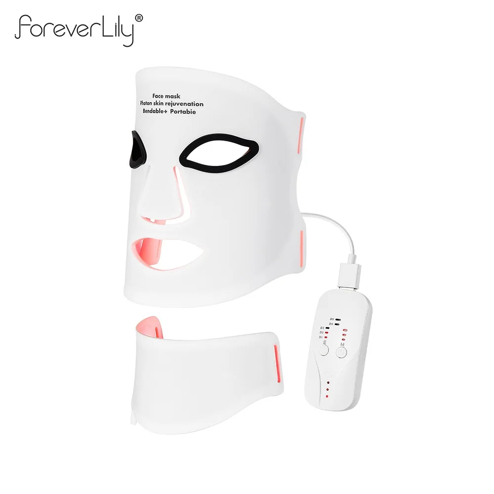 Safe Silicone Red LED Face Mask Beauty Skin