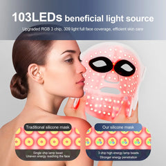 Safe Silicone Red LED Face Mask Beauty Skin