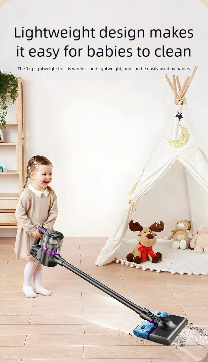 TINSOL 35000PA Cordless Vacuum Cleaner Vacuuming