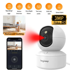 Boykeep 3MP Pet Camera with Phone App
