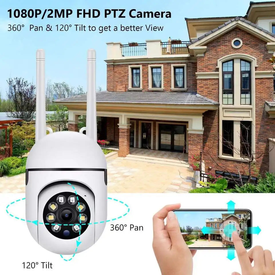 V360pro 2.4G WiFi Security Camera camera 1080P FHD PTZ Security Camera with Two-Way Audio, Night Vision & 4X Zoom