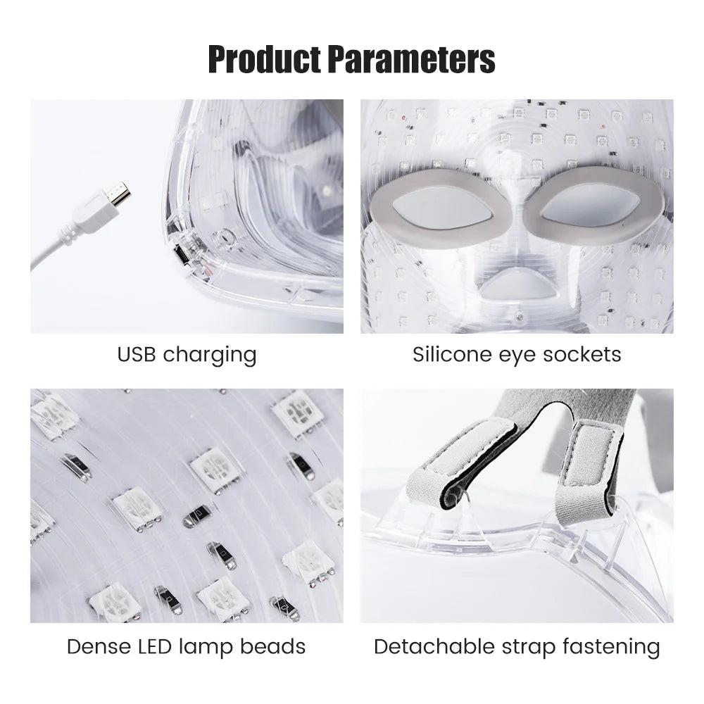 Rechargeable Facial LED Mask 7 Colors
