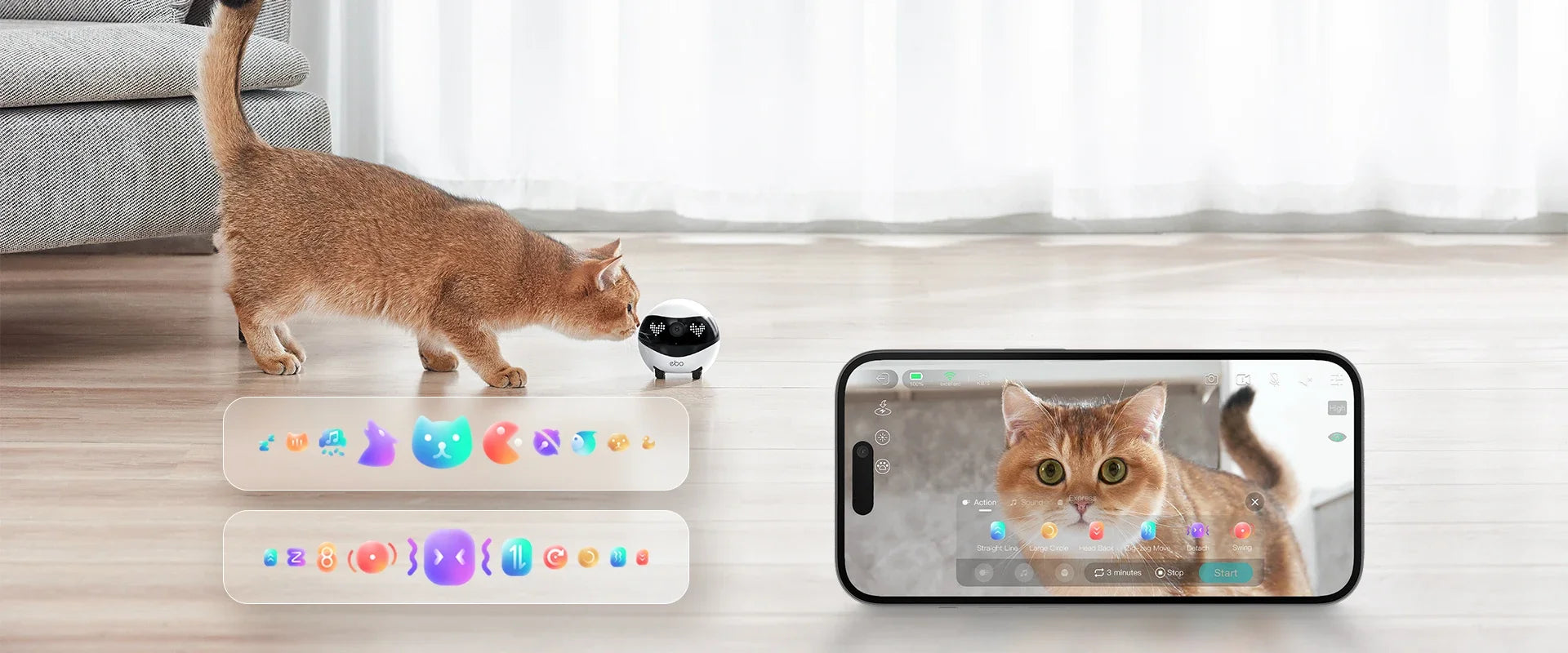 Enabot EBO AIR 2 Companion Robot 2K Home Security Pet Camera