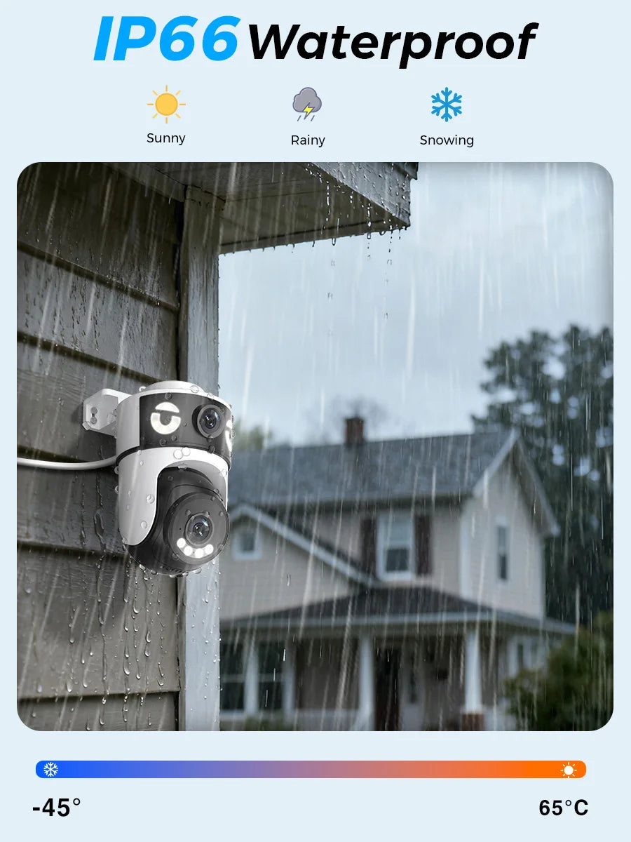 10MP 5K Dual Lens Dual Screens Wifi Camera