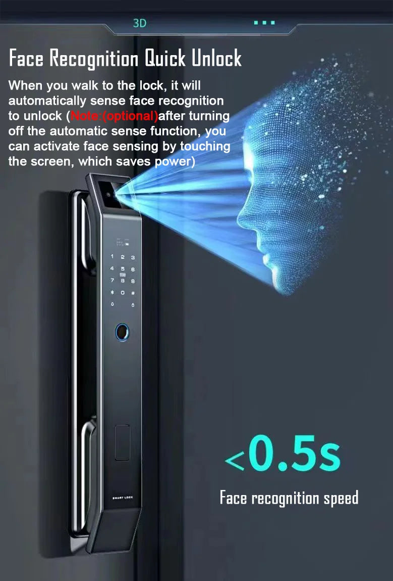 3D Face Recognition Unlock Digital Door