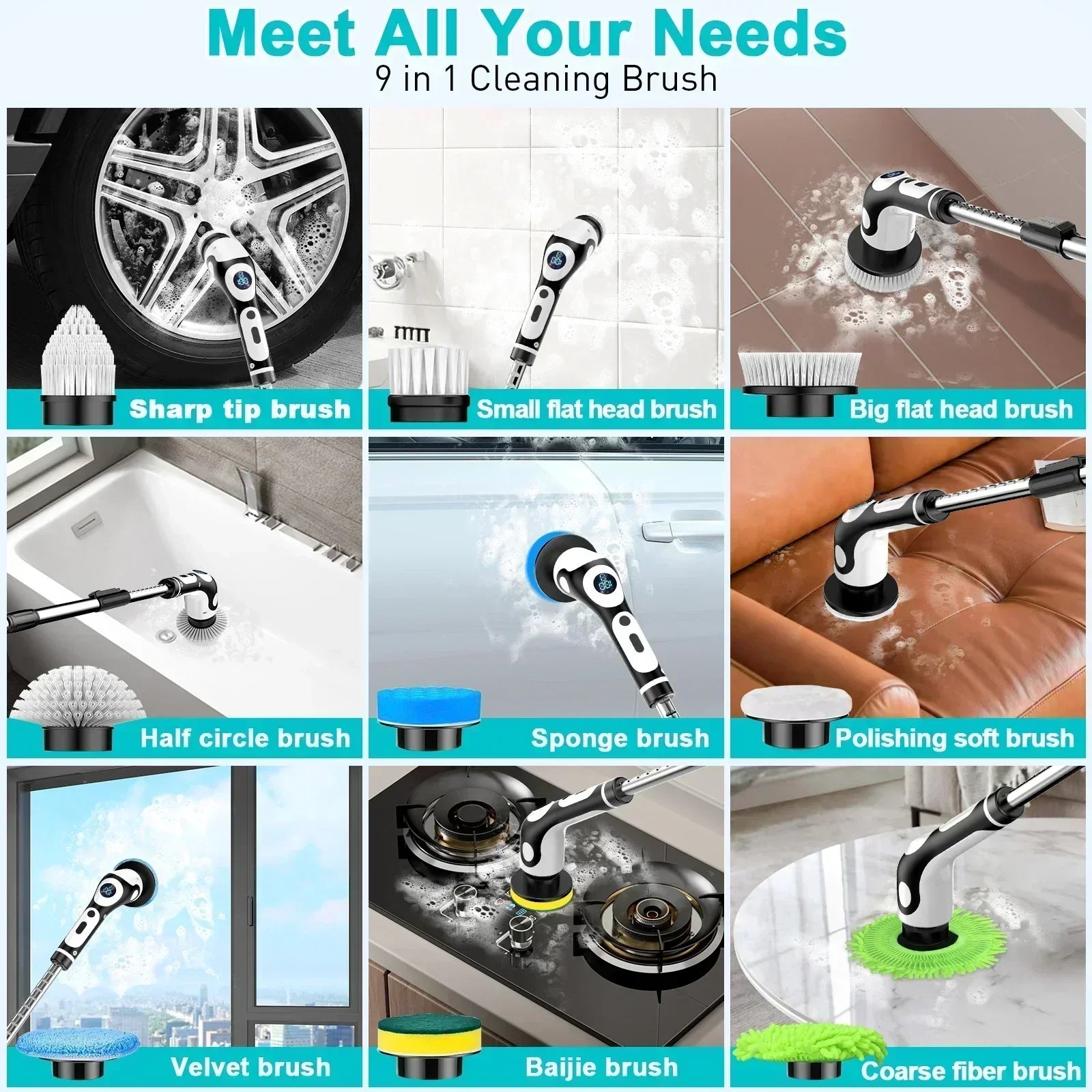 TINSOL 11-in-1 Multifunctional Electric Cleaning