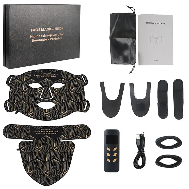 8 Colors LED Face Mask with Neck Near Infrared