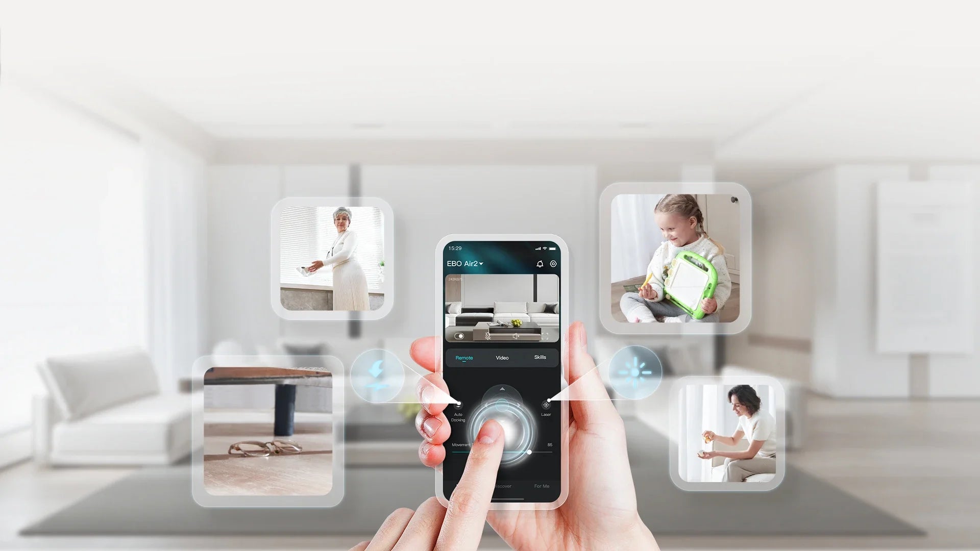 Enabot EBO AIR 2 Companion Robot 2K Home Security Pet Camera