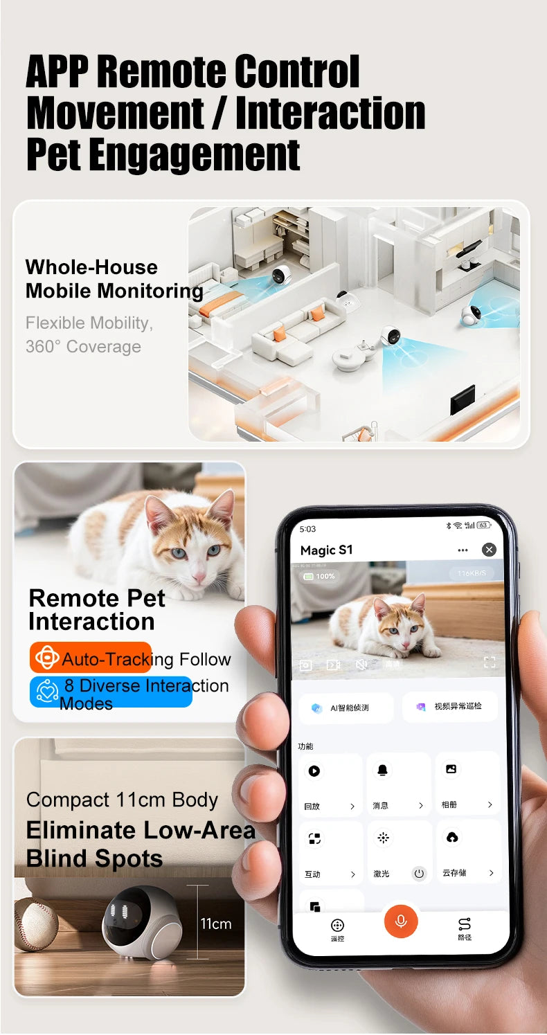 Famue Smart Child Care Robot with Pet Monitoring