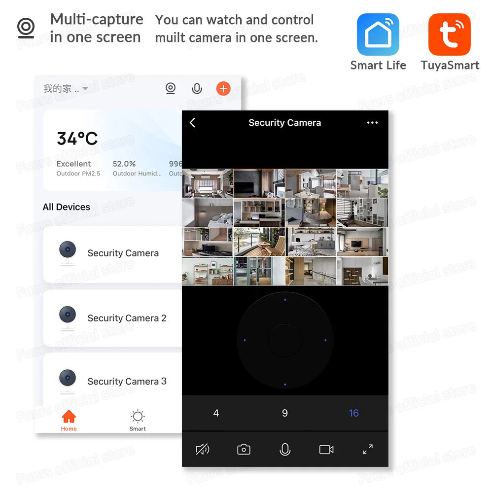 FUERS 5MP HD Indoor Security WIFI Camera