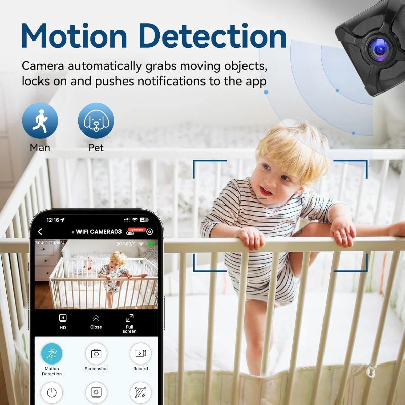 ﻿ Wireless Mini WiFi Security HD Camera Monitoring