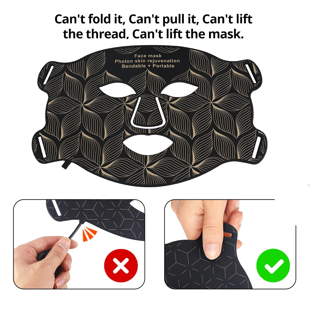 LED 8 Colors Face Mask and Neck Red Light