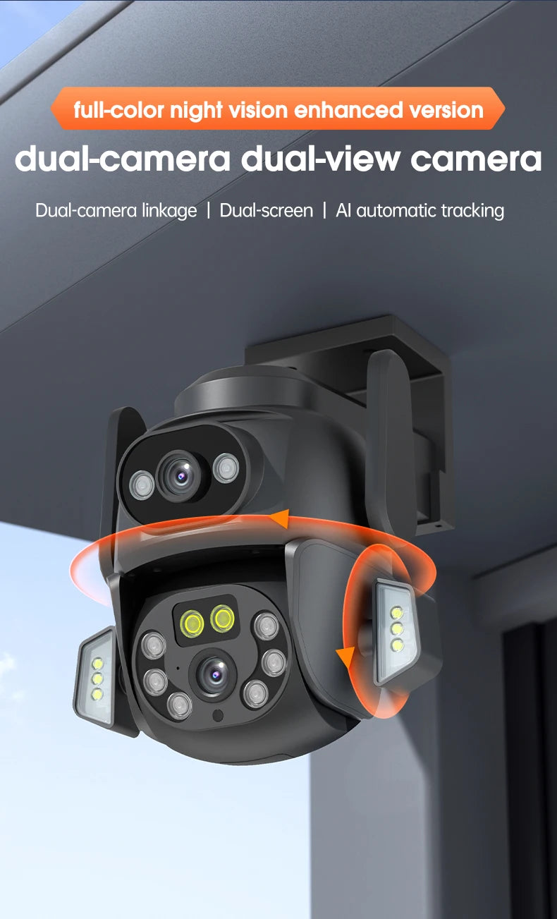 5K 10MP  Tuya Dual Lens PTZ WIFI Camera