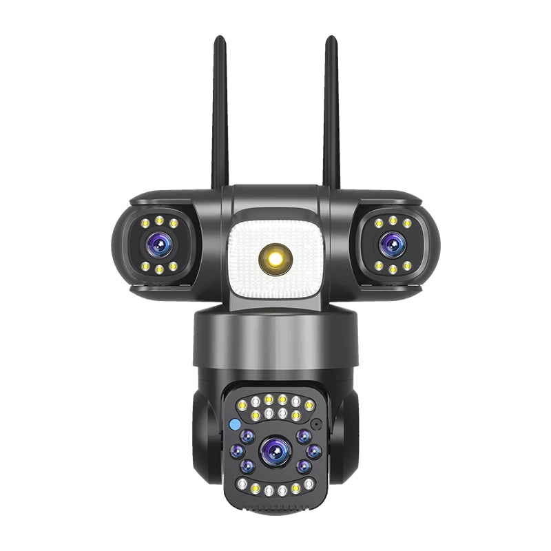 WiFi IP Camera Outdoor 15MP 8K Triple Lenses
