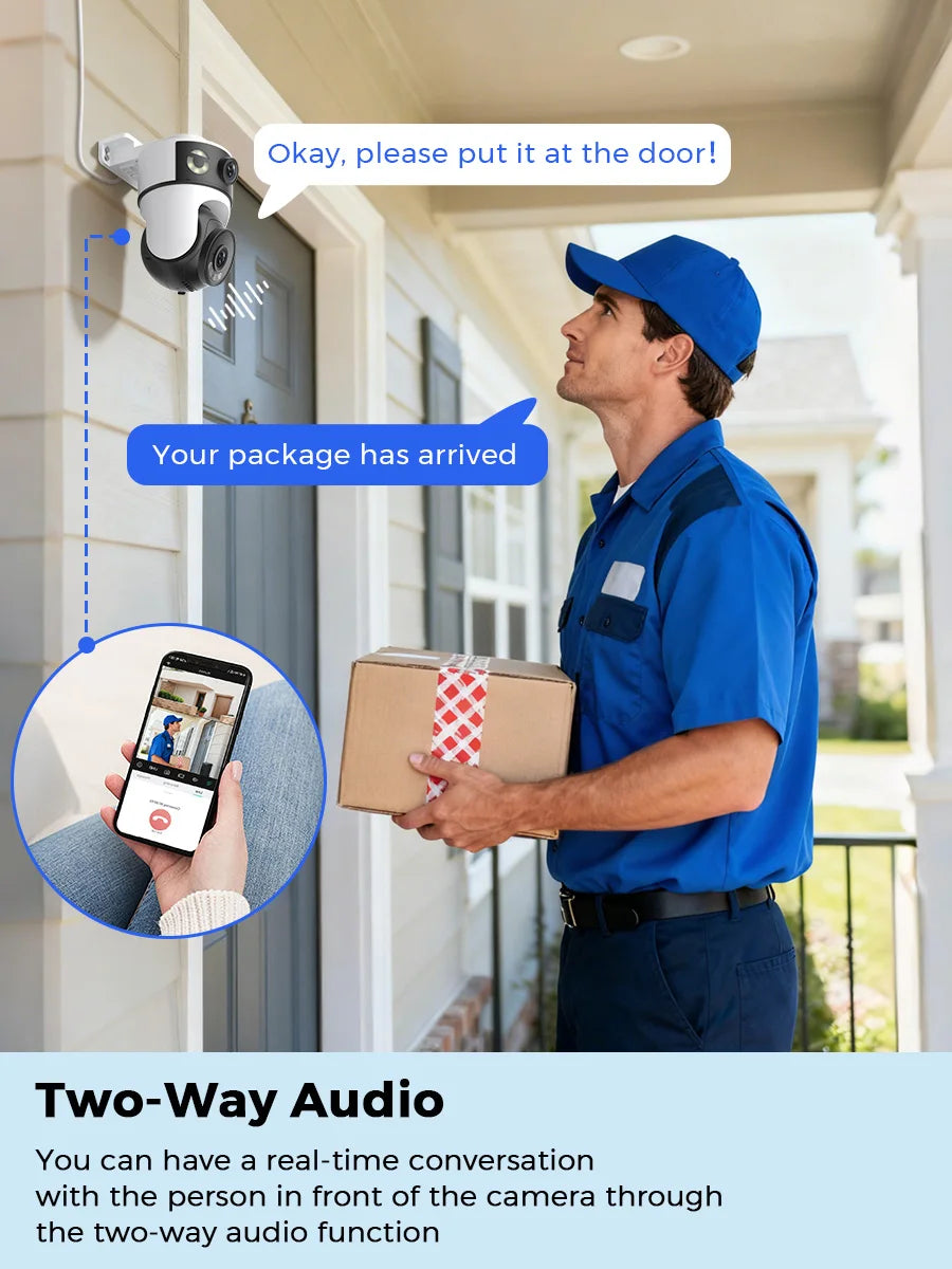 10MP 5K Dual Lens Dual Screens Wifi Camera