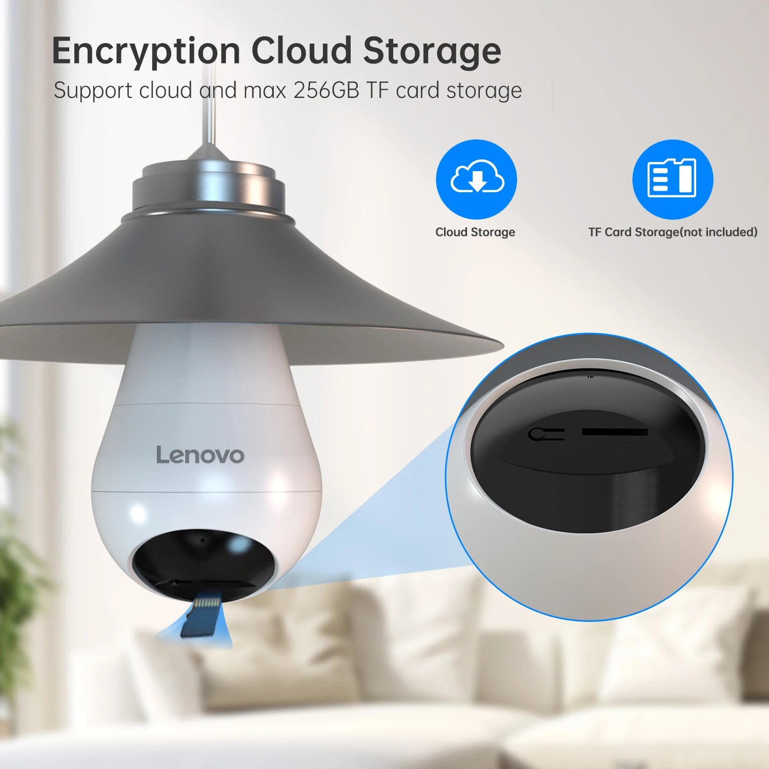 Lenovo E27 Bulb Camera 1080P WiFi Surveillance