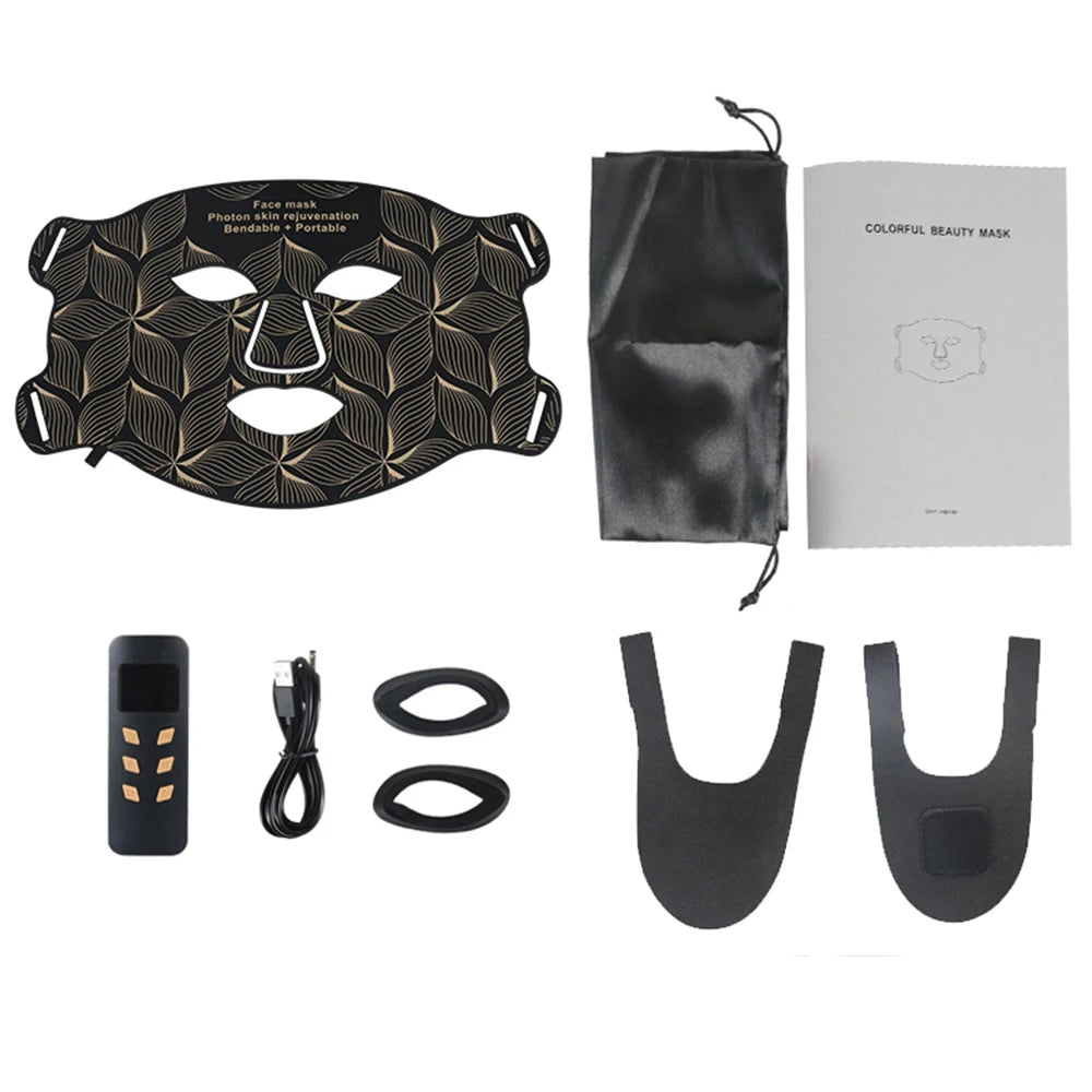 LED 8 Colors Face Mask and Neck Red Light