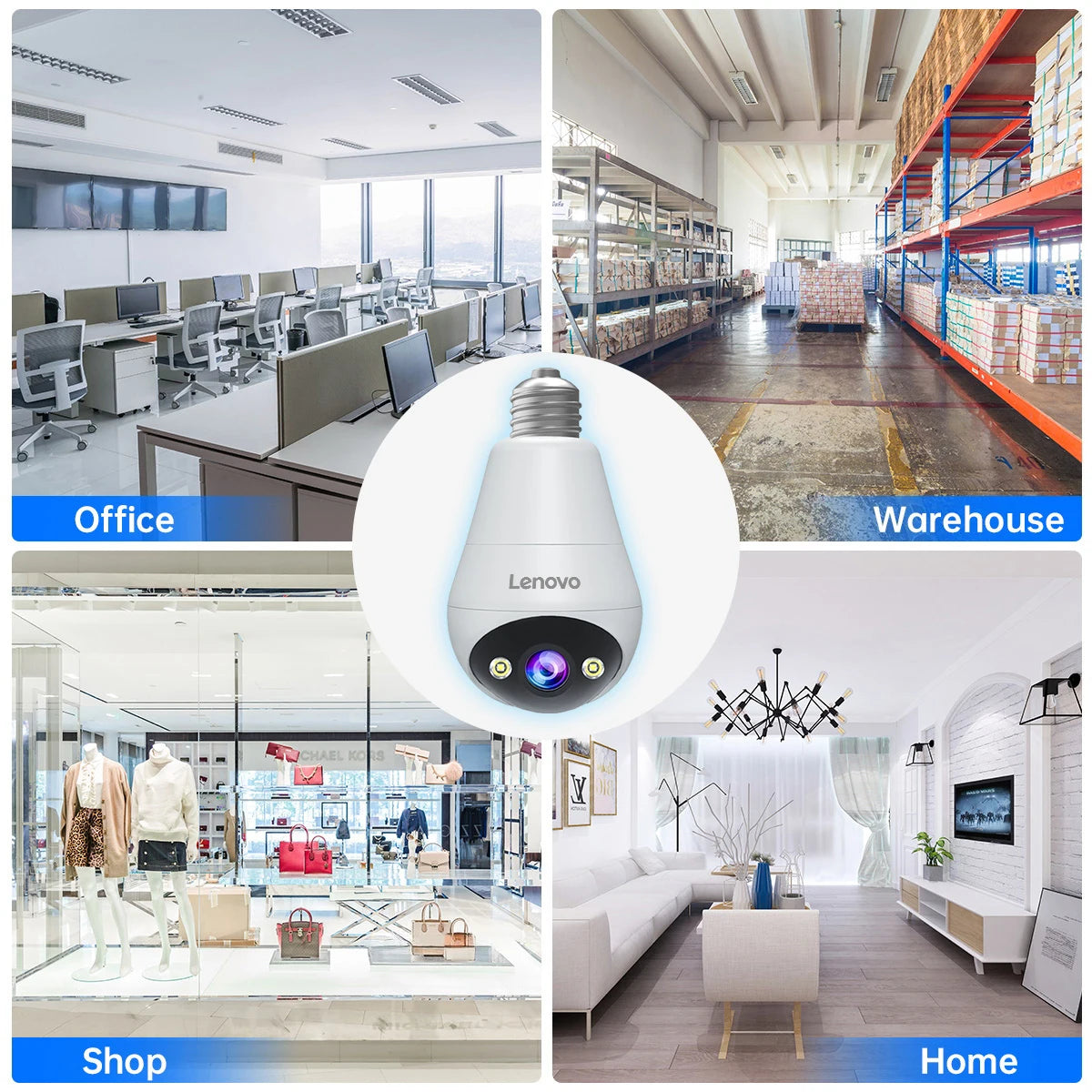 Lenovo E27 Bulb Camera 1080P WiFi Surveillance