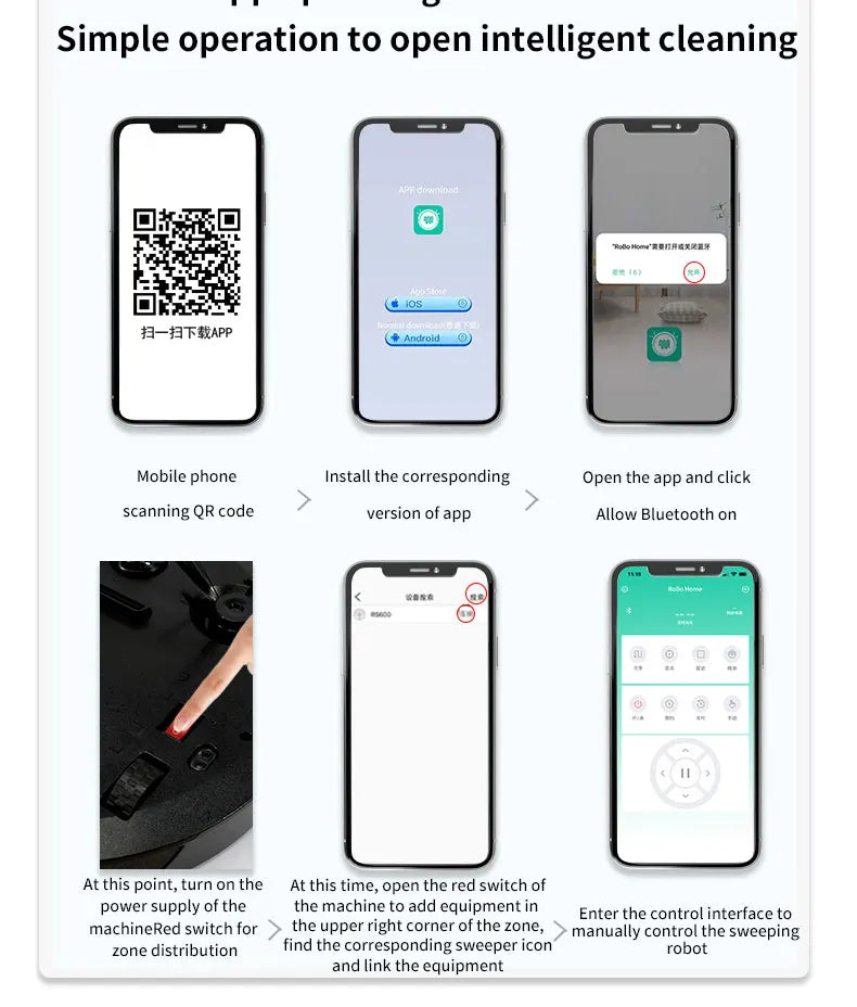 Vacuum Cleaner Robot Smart 2800PA Remote