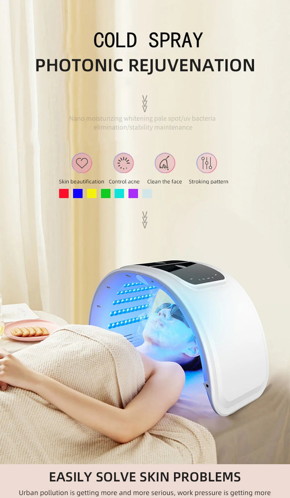 7 Colors LED Face Mask PDT Equipment