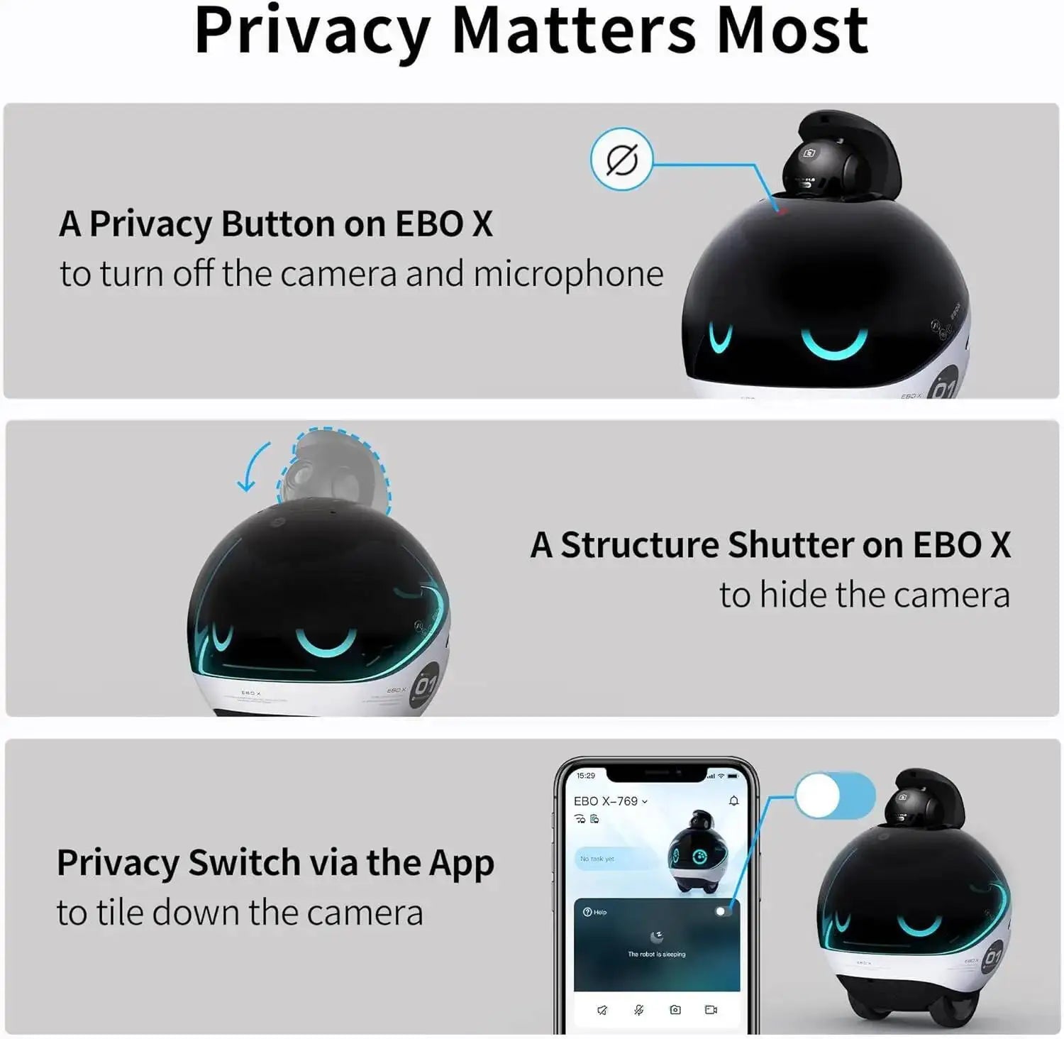 Enabot EBO X Home Guardian Robot 4K Camera