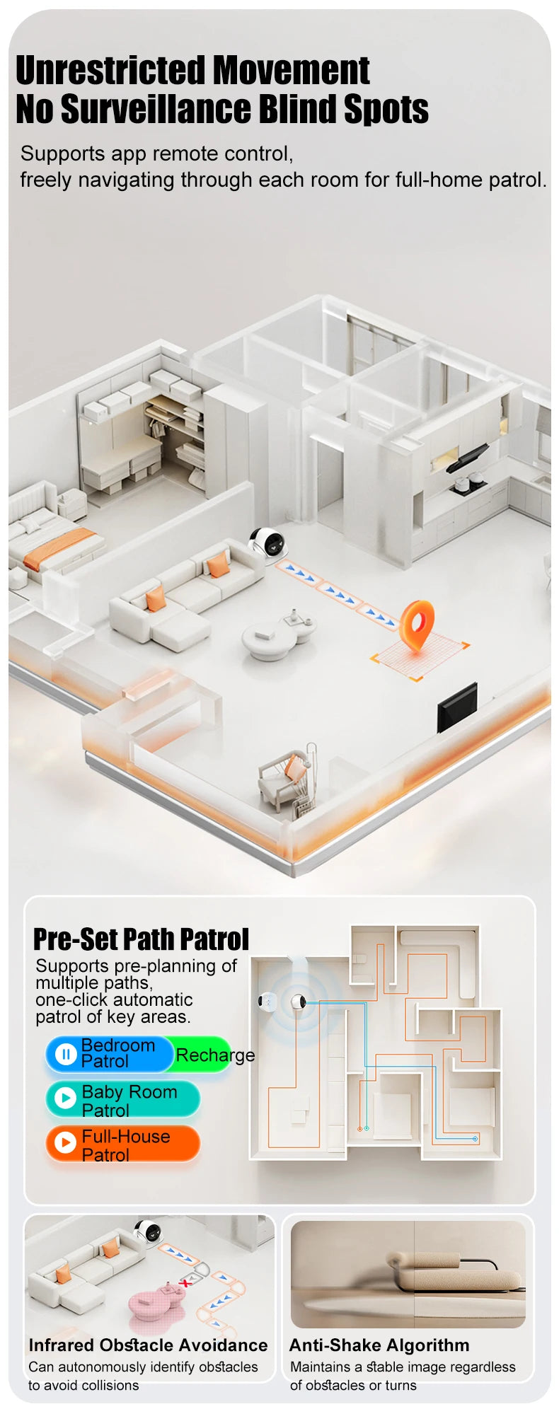 Famue Smart Child Care Robot with Pet Monitoring