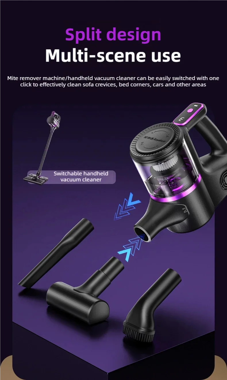 TINSOL 35000PA Cordless Vacuum Cleaner Vacuuming