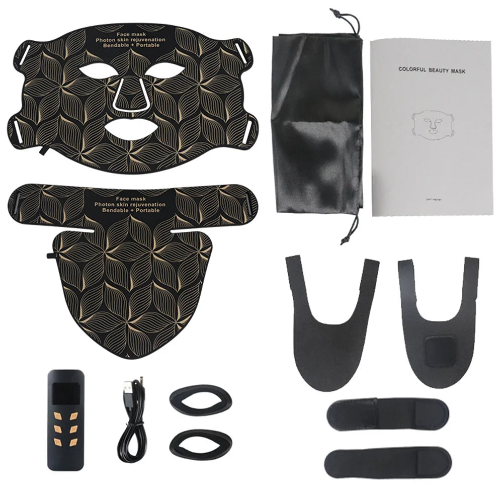 LED 8 Colors Face Mask and Neck Red Light