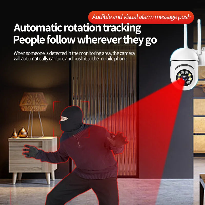 V360pro 2.4G WiFi Security Camera camera 1080P FHD PTZ Security Camera with Two-Way Audio, Night Vision & 4X Zoom