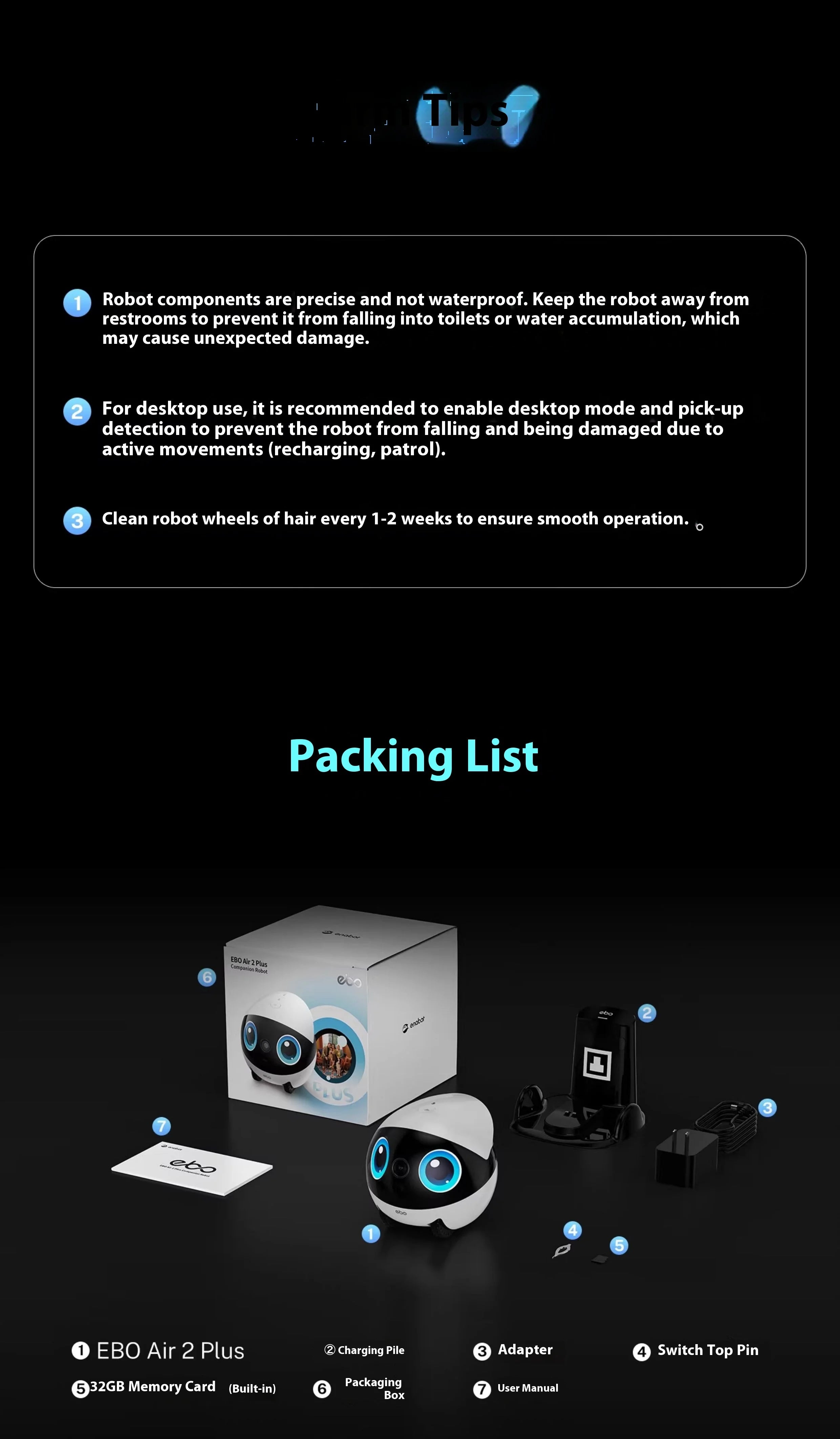 Enabot Air 2 Plus Intelligent Robot Wireless Camera AI