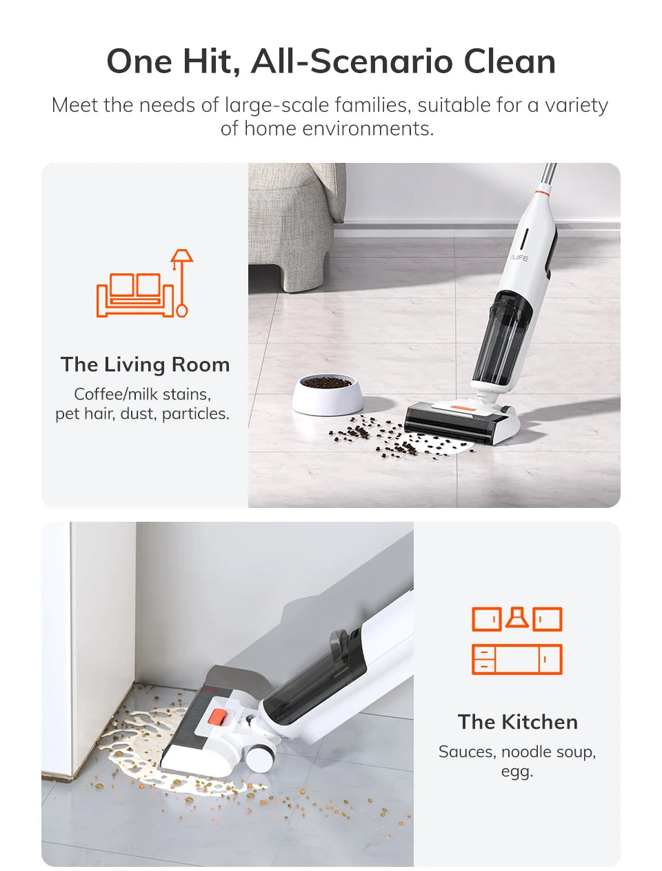 ILIFE W90 Cordless Wireless Wet Dry Cleaning