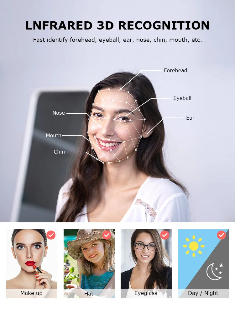 Tuya WiFi 3D Face Recognition Digital Door Lock