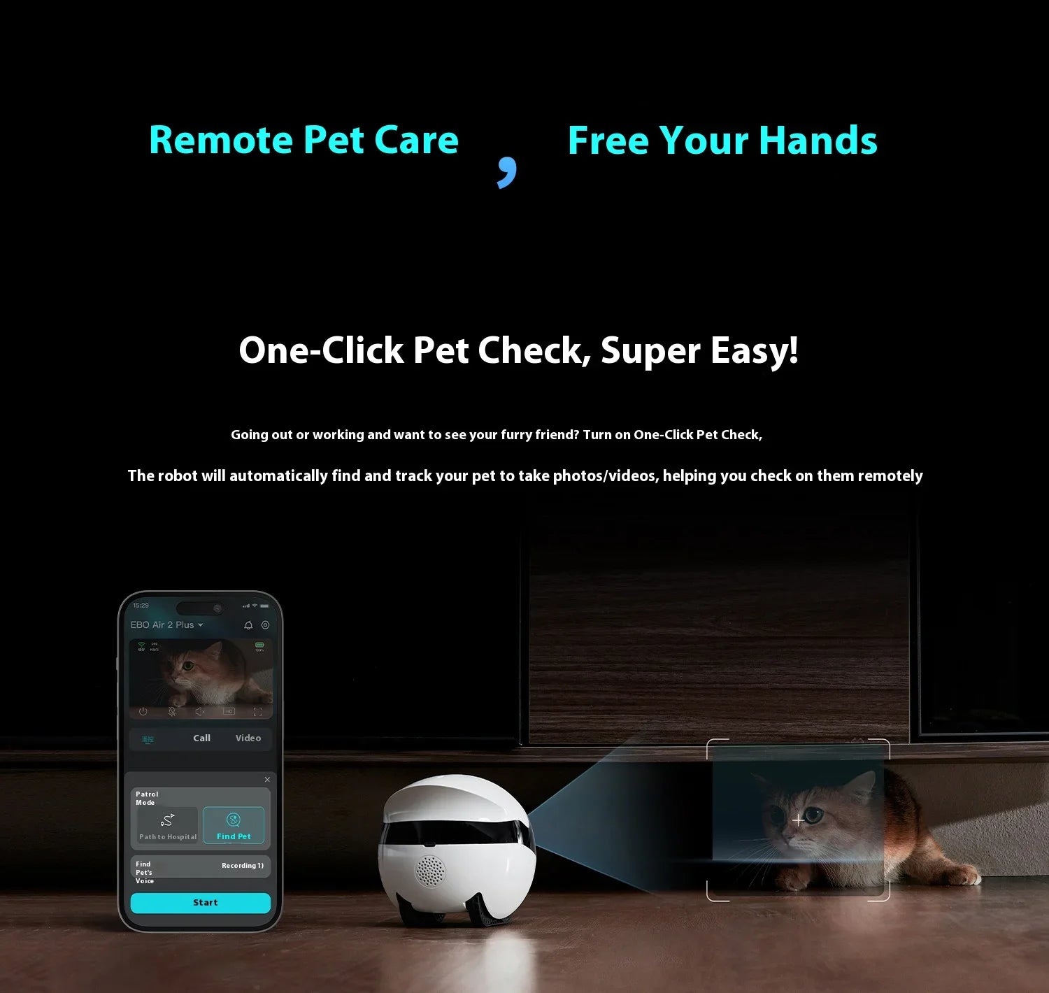 Enabot Air 2 Plus Intelligent Robot Wireless Camera AI