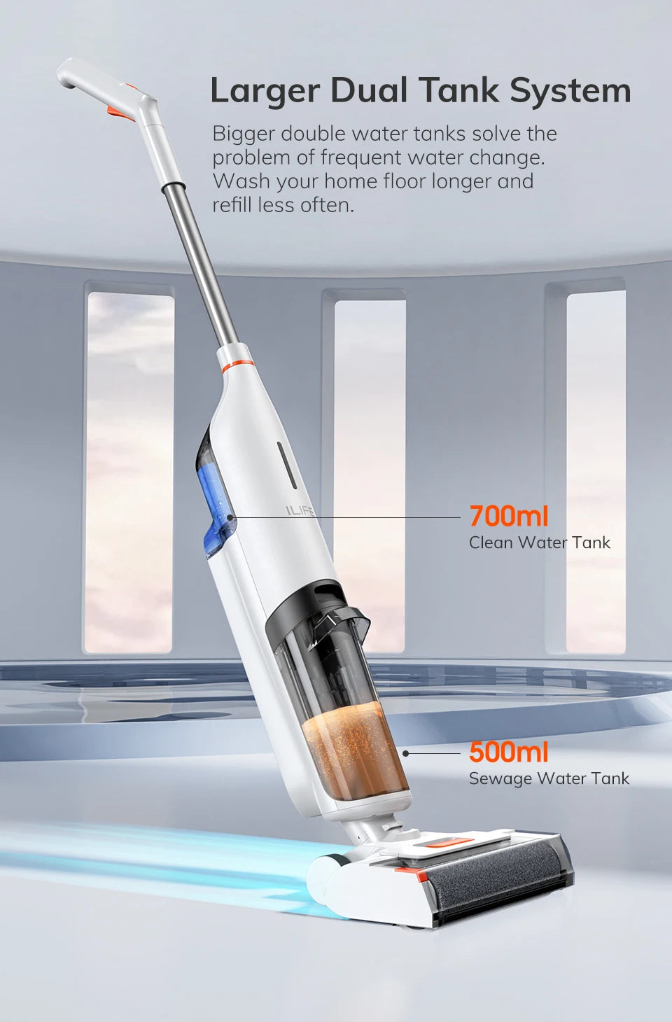 ILIFE W90 Cordless Wireless Wet Dry Cleaning