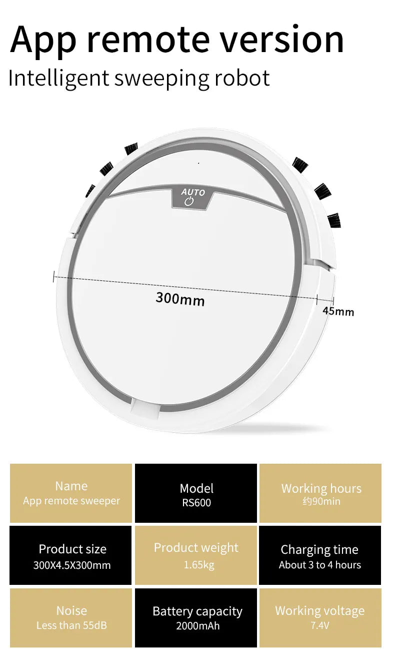 Vacuum Cleaner Robot Smart 2800PA Remote