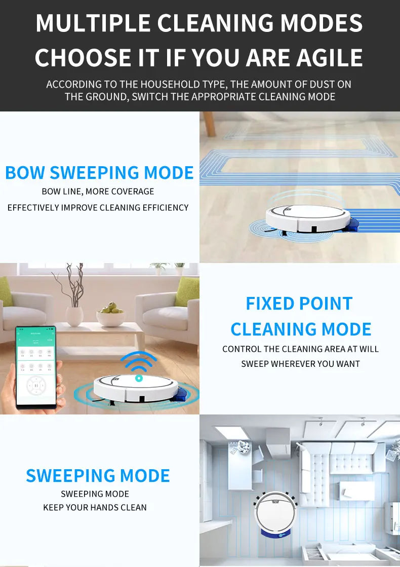 Vacuum Cleaner Robot Smart 2800PA Remote