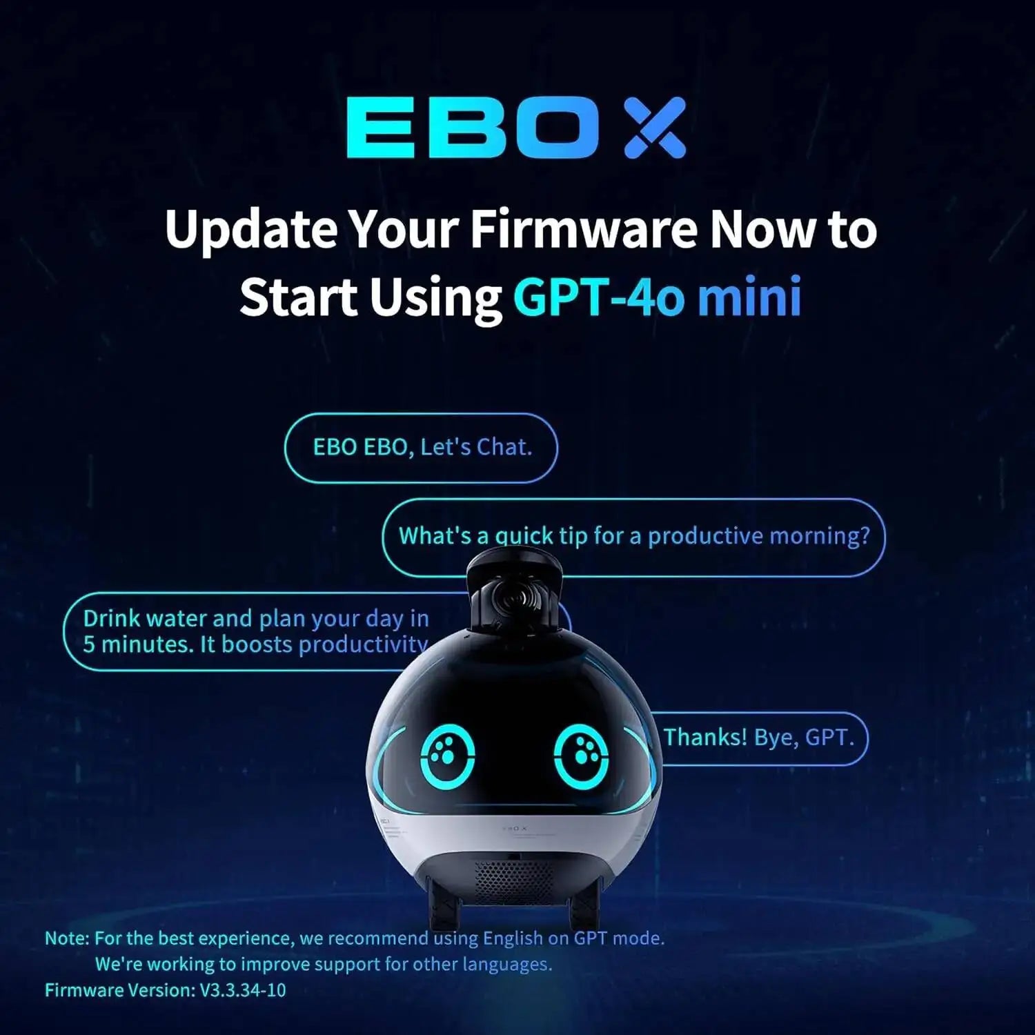 Enabot EBO X Home Guardian Robot 4K Camera